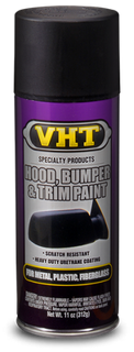 VHT HOOD, BUMPER & TRIM PAINT SATIN BLACK AEROSOL 325ML EA