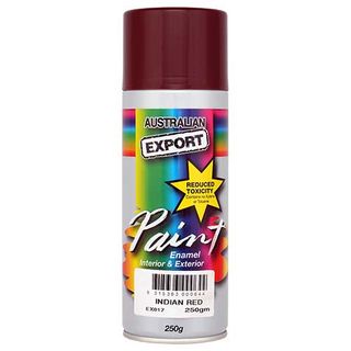 EXPORT ENAMEL SPRAY PAINT INDIAN RED AEROSOL 250G EA