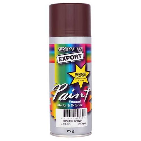 EXPORT ENAMEL SPRAY PAINT MISSION BROWN AEROSOL 250G EA