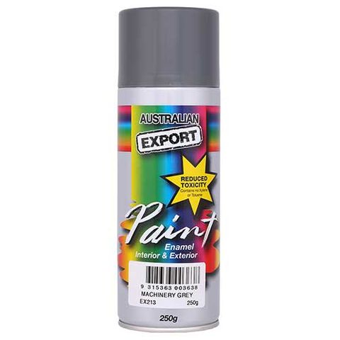 EXPORT ENAMEL SPRAY PAINT MACHINERY GREY AEROSOL 250G EA