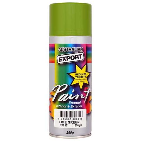 EXPORT ENAMEL SPRAY PAINT LIME GREEN AEROSOL 250G EA