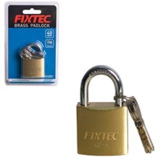 FIXTEC HEAVY DUTY BRASS PADLOCK 40MM BL/1