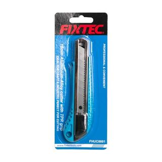 FIXTEC ALUMINIUM SNAP OFF UTILITY KNIFE 18MM BL/1