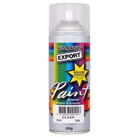 EXPORT ENAMEL SPRAY PAINT CLEAR COAT AEROSOL 250G EA