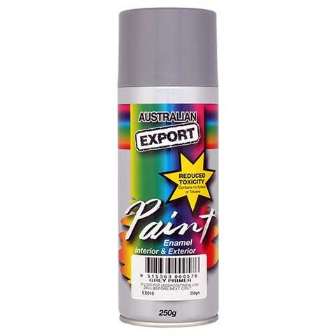 EXPORT ENAMEL SPRAY PAINT GREY PRIMER AEROSOL 250G EA