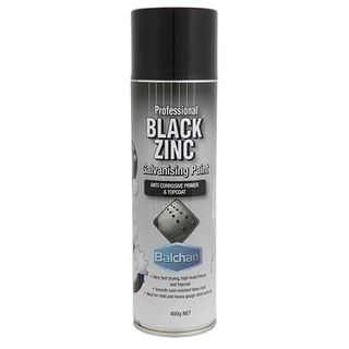 BALCHAN PROFESSIONAL GALVANISING PAINT BLACK ZINC AEROSOL 400G EA