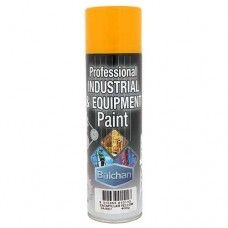 BALCHAN INDUSTRAL ENAMEL PAINT NEW CATERPILLER YELLOW AEROSOL 400G EA