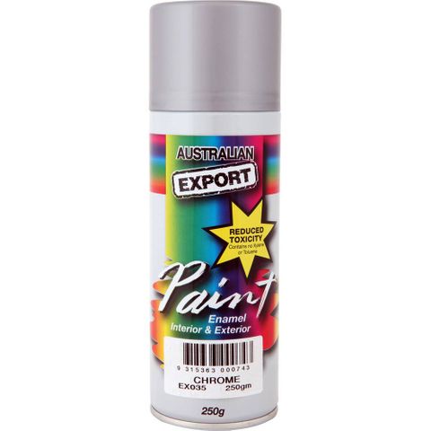 EXPORT ENAMEL SPRAY PAINT CHROME AEROSOL 250G EA