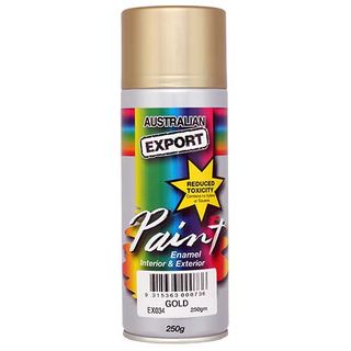 EXPORT ENAMEL SPRAY PAINT GOLD AEROSOL 250G EA