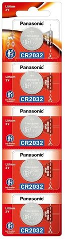 PANASONIC COIN BATTERY 3V LITHIUM (CR2032) CARD/5