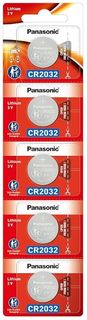 PANASONIC COIN BATTERY 3V LITHIUM (CR2032) CARD/5