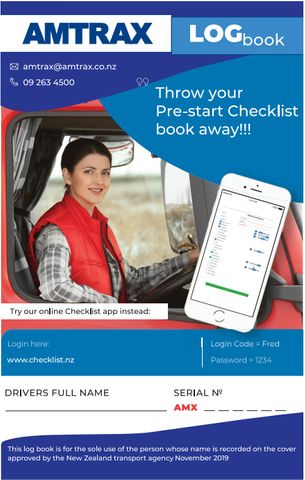 DRIVERS LOG BOOK (A5) 50 PAGES NZTA APPROVED EA