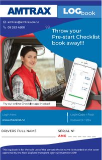 DRIVERS LOG BOOK (A5) 50 PAGES NZTA APPROVED EA