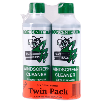 BARS BUGS WINDSCREEN CLEANER 375ML TWIN PACK