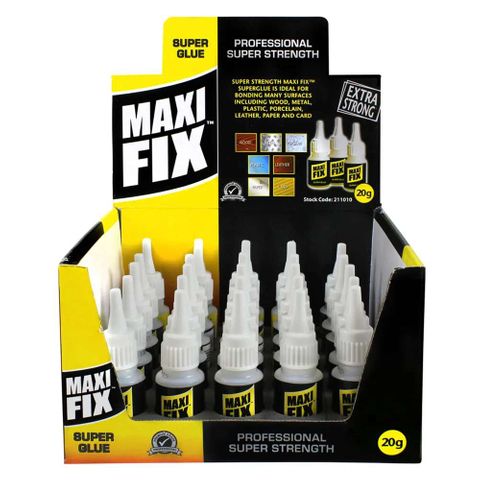 MAXIFIX PROFESSIONAL STRENGTH SUPERGLUE (211010) 20G EA