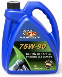 GULF WESTERN ULTRA CLEAR SYNTHETIC GEAR OIL 75W-90 (30456) 4L EA