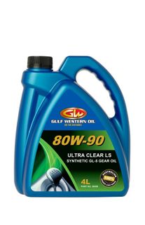 GULF WESTERN ULTRA CLEAR SYNTHETIC GEAR OIL 80W-90 (30459) 4L EA