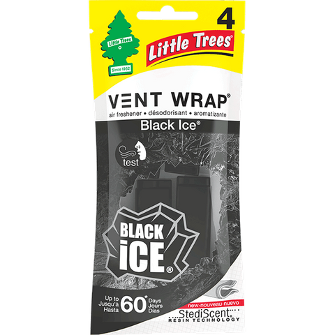 LITTLE TREES VENT WRAP BLACK ICE PACK/4