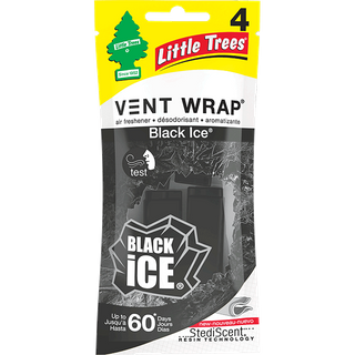 LITTLE TREES VENT WRAP BLACK ICE PACK/4