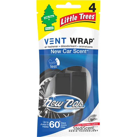 LITTLE TREES VENT WRAP NEW CAR PACK/4