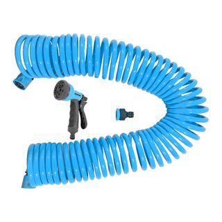 FIXTEC 15M SPIRALGARDEN HOSE WITH SPRAY NOZZLE AND CONNECTORS BOX/1