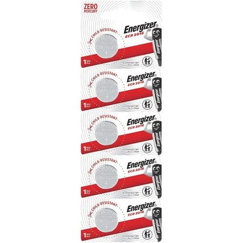ENERGIZER ECR2016 COIN BATTERIES TEARSTRIP PK/5