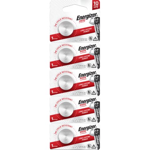 ENERGIZER ECR2032 COIN BATTERIES TEARSTRIP PK/5