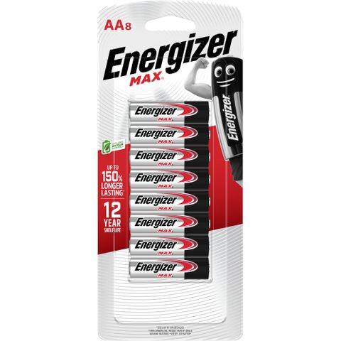 ENERGIZER MAX BATTERY AA BL/8