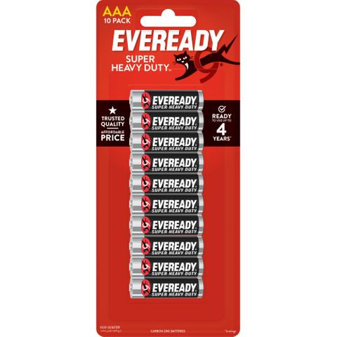 EVEREADY SUPER HEAVY DUTY BATTERY AAA BL/10