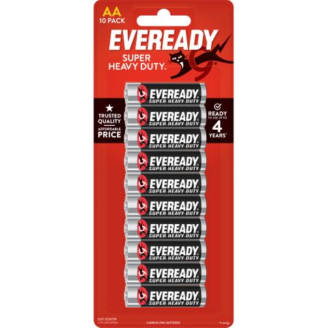 EVEREADY SUPER HEAVY DUTY BATTERY AA BL/10