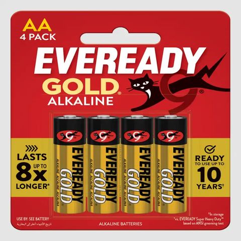 EVEREADY GOLD ALKALINE AA BL/4 EA