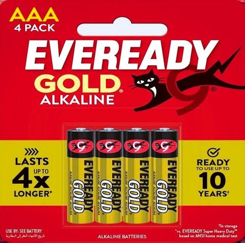 EVEREADY GOLD ALKALINE AAA BL/4 EA