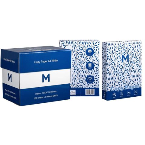 OFFICE COPY PAPER A4 80GSM 500 SHEET REAM BOX/5