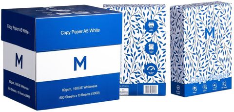 OFFICE COPY PAPER A5 80GSM 500 SHEET REAM BOX/10