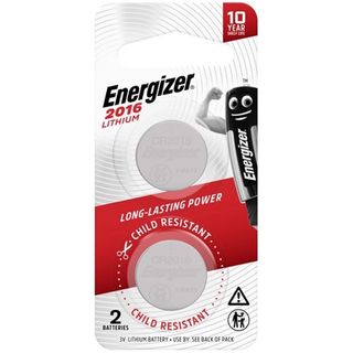 ENERGIZER COIN BATTERY LITHIUM CR2016 3V BL/2