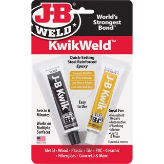 JB WELD KWIKWELD STEEL REINFORCED 2-PACK EPOXY TUBES (8276) 28.4G EA