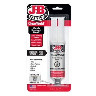 JB WELD CLEARWELD CLEAR QUICK SETTING EPOXY SYRINGE (50112) 25ML EA