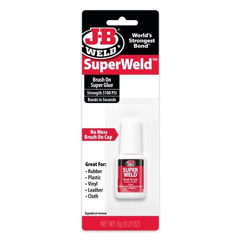 JB WELD SUPERWELD INSTANT HIGH STRENGTH ADHESIVE BRUSH APPLICATOR 6GM (33106) EA