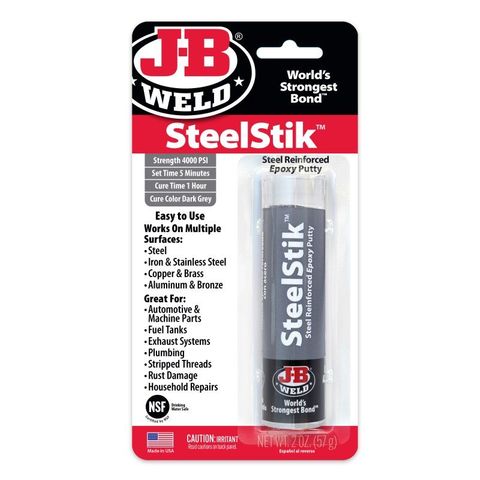 JB WELD STEELSTIK STEEL REINFORCED EPOXY PUTTY STICK (8267S) 57G EA