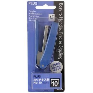 PLUS STAPLER + 2000 STAPLES (PS10E) EA