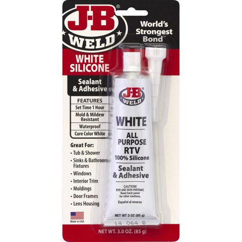 JB WELD WHITE ALL PURPOSE RTV SILICONE SEALANT AND ADHESIVE (32312) 85G TUBE