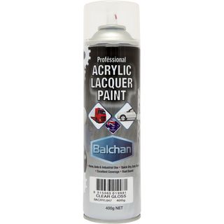 BALCHAN ACRYLIC SPRAY PAINT CLEAR (BACRYL047) 400G EA