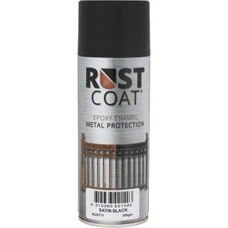 BALCHAN RUST COAT SPRAY PAINT SATIN BLACK (RUST11) 300G EA