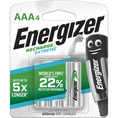 ENERGIZER RECHARGE BATTERY AAA/4