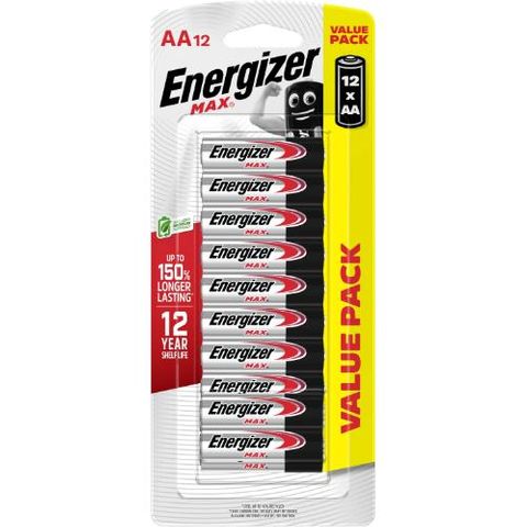 ENERGIZER MAX BATTERY AA BL/12