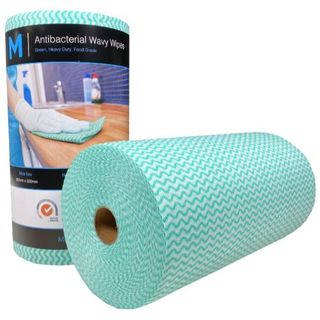 ANTIBACTERIAL WAVY WIPES (MPH27380) GREEN 300 X 500MM ROLL/90 SHEETS