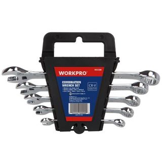WORKPRO RING AND OPEN END SPANNER SET METRIC 6-15MM PACK/5
