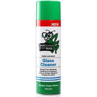 BARS BUGS GLASS CLEANER AEROSOL 400GM EA