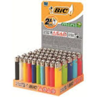 BIC LIGHTERS MINI ASSORTED COLOURS DISPLAY BOX/50