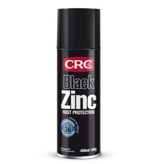 CRC COLOURED ZINC RUST PROTECTION BLACK AEROSOL 400ML EA